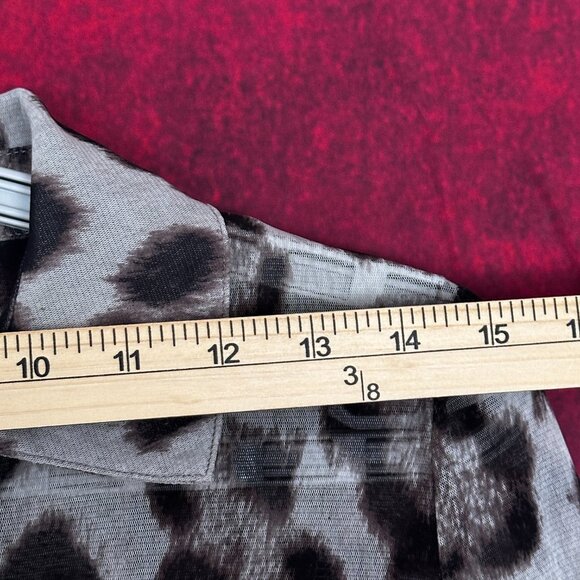 INC INTERNATIONAL CONCEPTS WOMEN'S LONG SLEEVE LEOPARD PRINT BLOUSE, SIZE S-SMAL - Picture 8 of 8